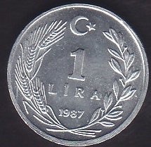 1987 YILI 1 LİRA ÇİL