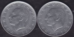 1972 Yılı 1 Lira (Ters Düz Takım)
