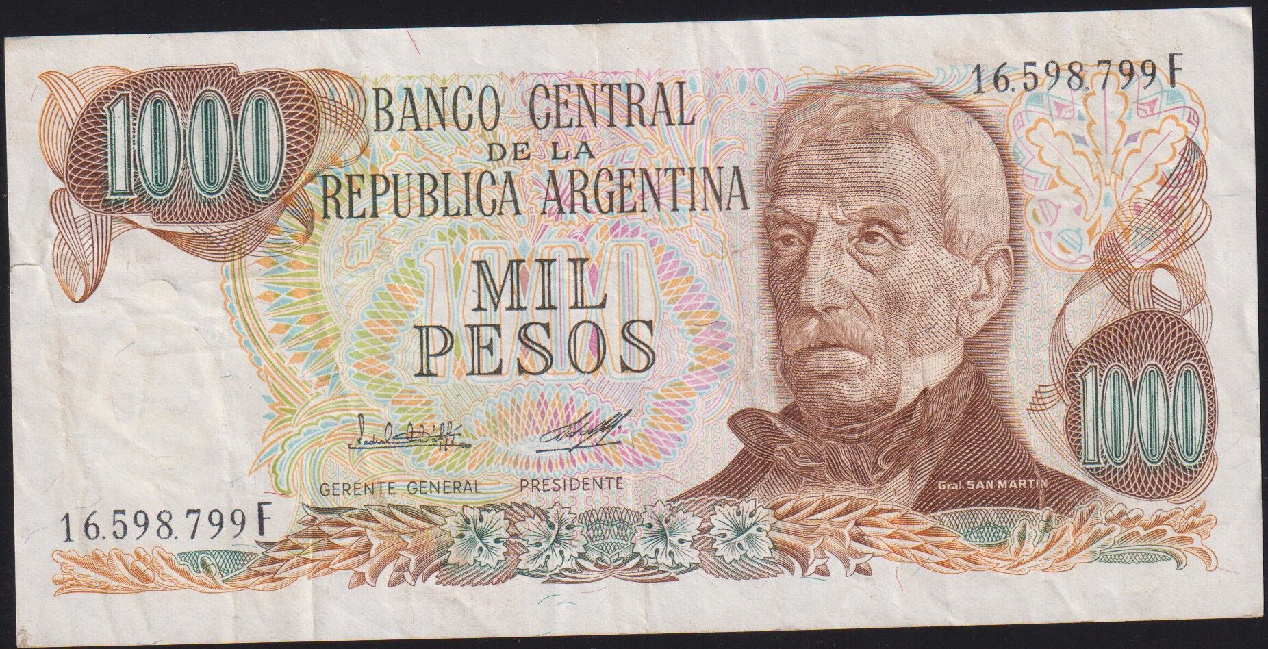 Arjantin 1000 Pesos 1976 - 1983 Çok Temiz+ Pick 304b2