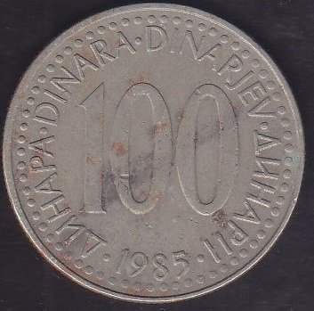 YUGOSLAVYA 100 DİNAR 1985