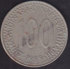 YUGOSLAVYA 100 DİNAR 1985