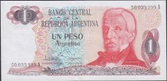 Arjantin 1 Peso 1983 Çilaltı Bandrol baskı izi var