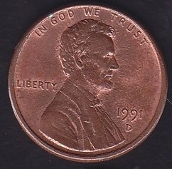 Amerika 1 Cent 1991 D
