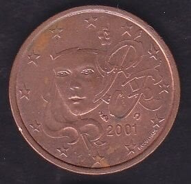 Avrupa Birliği 5 Euro Cent 2001 Fransa