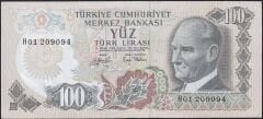6.Emisyon 2.Tertip 100 Lira H01 209094 Çok Temiz+