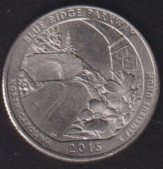 Amerika Çeyrek Dolar 2015 P Hatıra Mavi Ridge Park Yolu