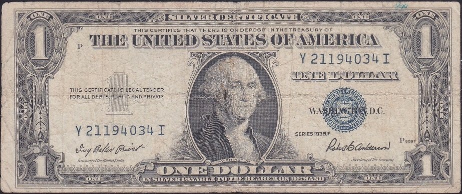 Amerika 1 Dolar 1935F Temiz Gümüş Sertifika