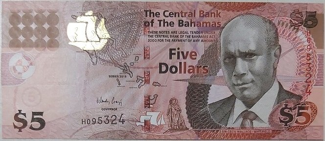 Bahama 5 Dolar 2013 Çil Pick72a