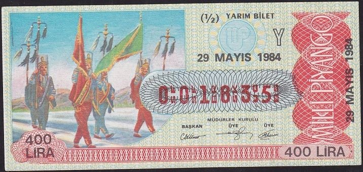 1984 29 Mayıs Yarım Bilet - Y Serisi