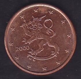 Avrupa Birliği 5 Euro Cent 2000 Finlandiya