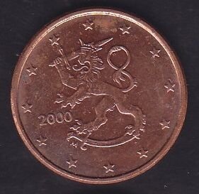 Avrupa Birliği 5 Euro Cent 2000 Finlandiya
