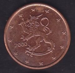 Avrupa Birliği 5 Euro Cent 2000 Finlandiya