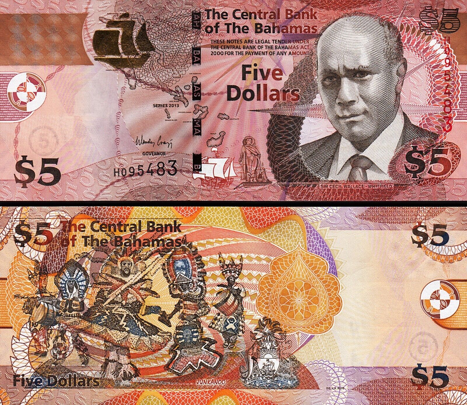 Bahama 5 Dolar 2013 Çil Pick 72