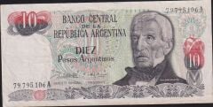 Arjantin 10 Pesos 1983 - 1985 Çok Temiz+ Pick 313b