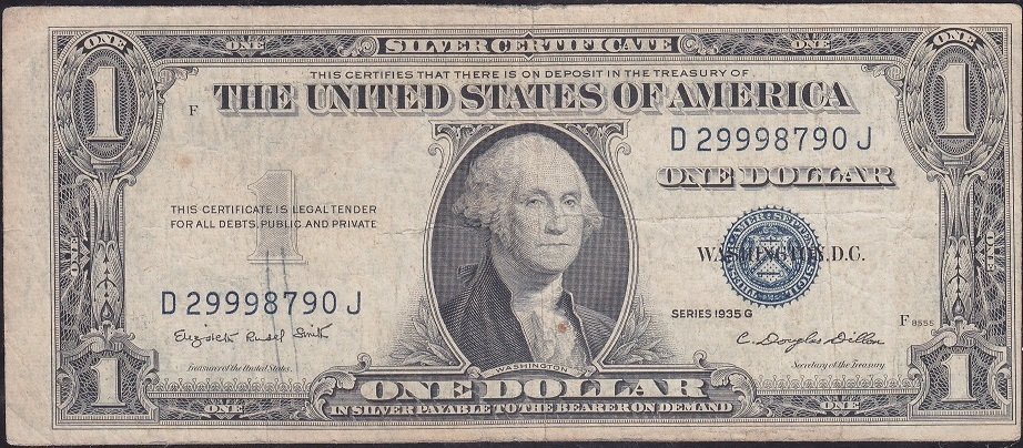 Amerika 1 Dolar 1935G Çok Temiz Gümüş Sertifika