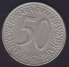 YUGOSLAVYA 50 DİNAR 1987