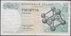 Belçika 20 Frank 1964 Çok Temiz+ Pick 138