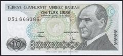 7.Emisyon 2.Tertip 10 Lira D51 868386 Çil