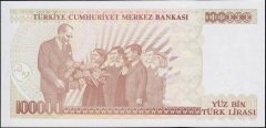 7.Emisyon 3.Tertip 100000 Lira I32 329546 Çil