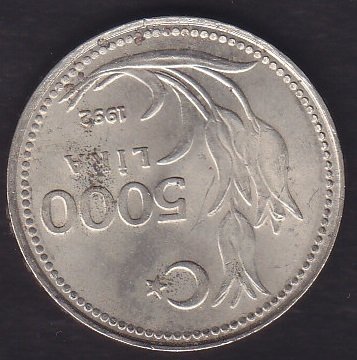 1992 YILI 5000 LİRA ÇİLALTI