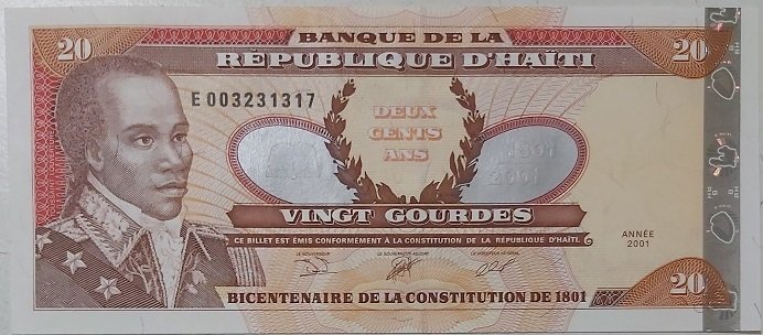 Haiti 20 Gourdes 2001 Çil