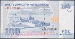 8.Emisyon 100 YTL C46 399012 Çil