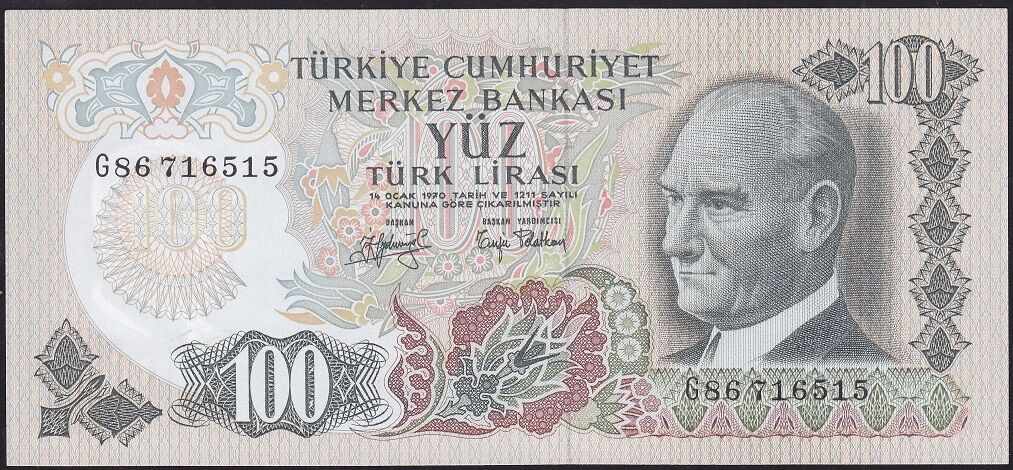 6.Emisyon 2.Tertip 100 Lira G86 716515 Çilaltı Çil