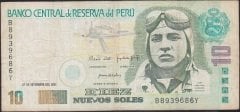 Peru 10 Soles 2001 Çok Temiz