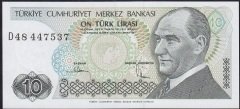 7.Emisyon 2.Tertip 10 Lira D48 447537 Ççt Çilaltı