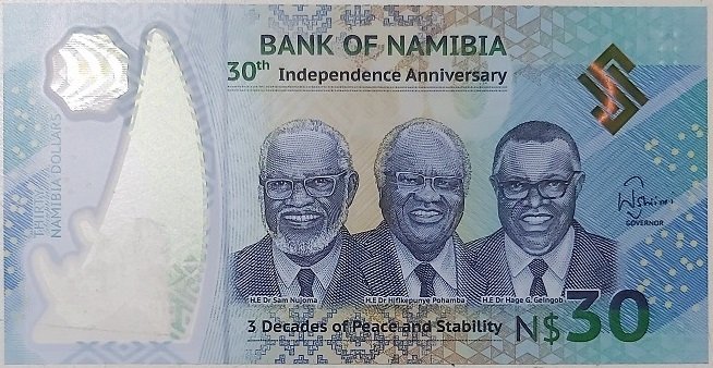 Namibya 30 Dolar 2020 Çil Polymer