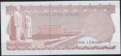 6.Emisyon 3.Tertip 20 Lira F68 680636 Çilaltı