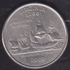 Amerika Çeyrek Dolar 2000 Hatıra Virginia