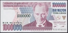 7.EMİSYON 1.TERTİP 1 000 000 LİRA G22 074222 ÇİLALTI ÇİL