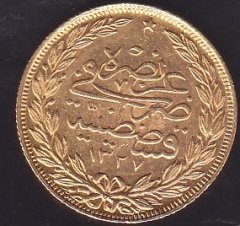 1327 / 5 REŞAT 100 KURUŞ ALTIN (7.2 GRAM)