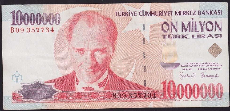 7.Emisyon 10 000 000 Lira B09 357734