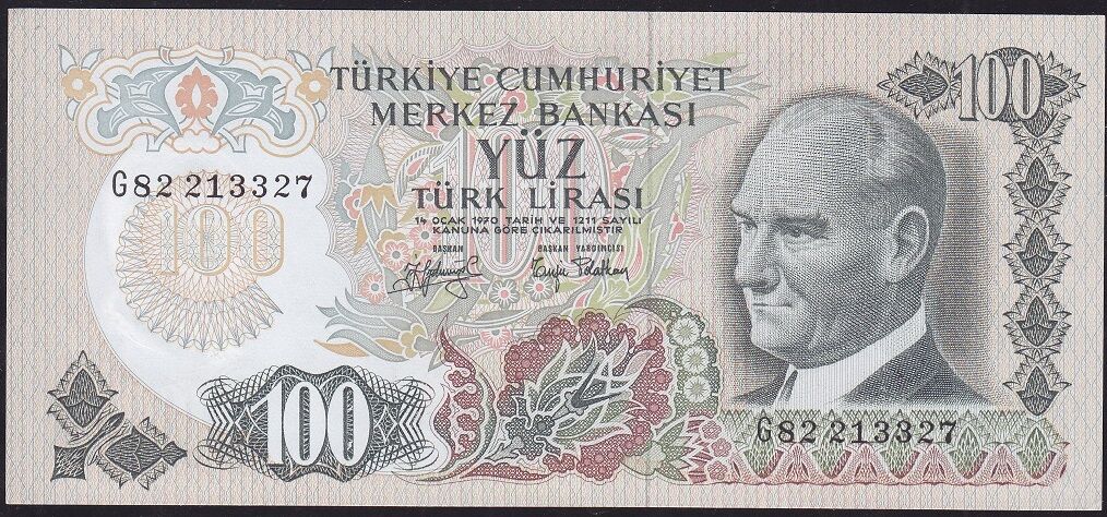 6.Emisyon 2.Tertip 100 Lira G82 213327 Çilaltı