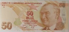 9.Emisyon 4.Tertip 50 Lira D001 402121 Çilaltı Çil ( Deste Ezikleri var )