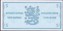 Finlandiya 5 Markka 1963 Çil Pick 106a Z Serisi