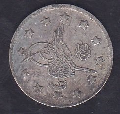 1293 / 24 ABDULHAMİT 2 KURUŞ GÜMÜŞ