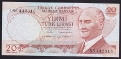 6.EMİSYON 4.TERTİP 20 LİRA I86 442015 ÇİL