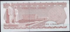 6.Emisyon 3.Tertip 20 Lira F66 836822 Çok Çok Temiz+