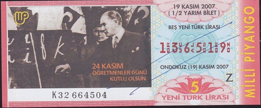 2007 19 Kasım Yarım Bilet - Z Serisi
