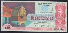 1980 9 AĞUSTOS YARIM BİLET - Z SERİSİ