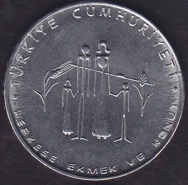 1977 Yılı 2.5 Lira Herkese Ekmek Ve Konut Çil