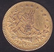 1277 / 12 ABDULAZİZ 25 KURUŞ ALTIN ( 1.8 Gram ) (R)