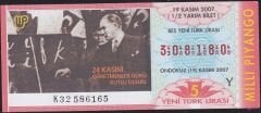 2007 19 Kasım Yarım Bilet - Y Serisi