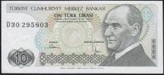 7.Emisyon 2.Tertip 10 Lira D30 295803 Ççt Çilaltı