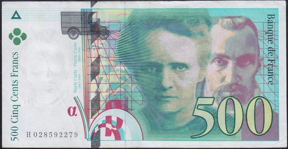 Fransa 500 Frank 1994 Çok Temiz +