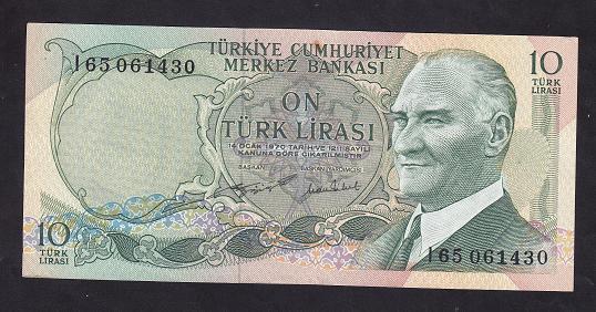 6.EMİSYON 2.TERTİP 10 LİRA I65 061430 ÇÇT