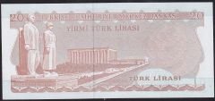 6.Emisyon 3.Tertip 20 Lira F64 943374 Çilaltı